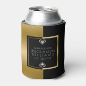 Rafraîchisseur Pour Canette Modèle de Mariage de conception géométrique or et (Can devant)