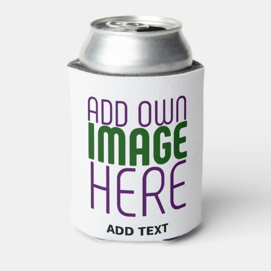 RAFRAÎCHISSEUR POUR CANETTE MODÈLE DE TEXTE D'IMAGE BLANCHE SIMPLE MODERNE (Can Dos)