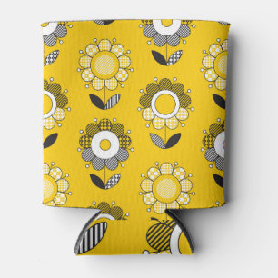 Rafraîchisseur Pour Canette Modèle floral jaune simple
