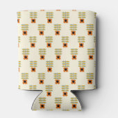 Rafraîchisseur Pour Canette Modèle Floral Orange Inspiré Scandinave (Dos)