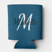 Rafraîchisseur Pour Canette Modèle simple moderne bleu et blanc (Dos)