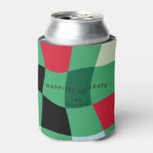 Rafraîchisseur Pour Canette Modern Colorful Tartan Plaid Christmas (Can devant)