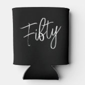 Rafraîchisseur Pour Canette Modern Script 50e Anniversaire Noir (Dos)