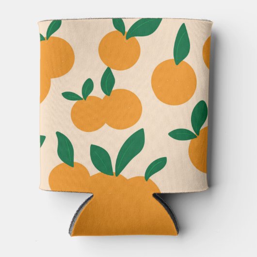 Rafraîchisseur Pour Canette Modern Stylish Citrus Fruit Oranges Pattern (Devant)