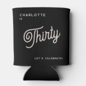 Rafraîchisseur Pour Canette Moderne 30 Trente Anniversaire Noir rose (Dos)