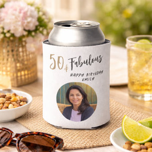 Rafraîchisseur Pour Canette Moderne 50 ans et Fabuleux Photo 50e Anniversaire