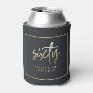 Rafraîchisseur Pour Canette Moderne 60e anniversaire simple élégant script élé