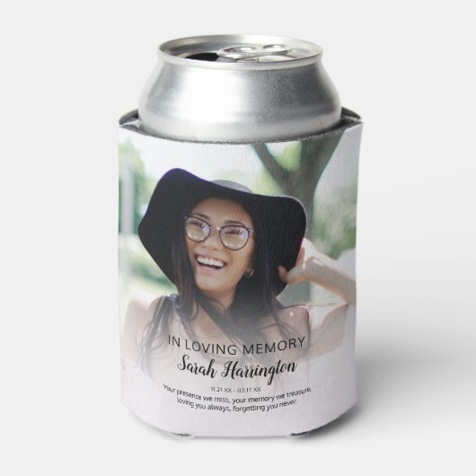 Rafraîchisseur Pour Canette Moderne En Mémoire Amoureuse | Mémorial photo (Can devant)