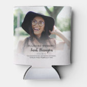 Rafraîchisseur Pour Canette Moderne En Mémoire Amoureuse | Mémorial photo (Devant)