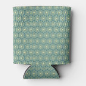 Rafraîchisseur Pour Canette Moderne et élégant Turquoise Hexagon Motif (Devant)