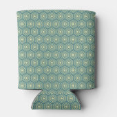Rafraîchisseur Pour Canette Moderne et élégant Turquoise Hexagon Motif (Dos)