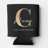 Rafraîchisseur Pour Canette Moderne Monogramme Initial C & Nom Personnalisé (Dos)