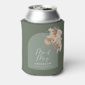 Rafraîchisseur Pour Canette moderne sauge vert bohème pampas herbe mariage (Can Dos)