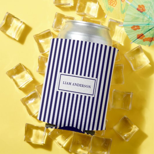 Rafraîchisseur Pour Canette Moderne Simple Personnalisé Marine Vertical Strite (Été in situ)