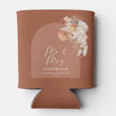 Rafraîchisseur Pour Canette moderne terre cuite bohème pampas herbe mariage (Dos)