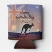 Rafraîchisseur Pour Canette Modifier le drapeau texte Kangaroo Australia Day (Dos)