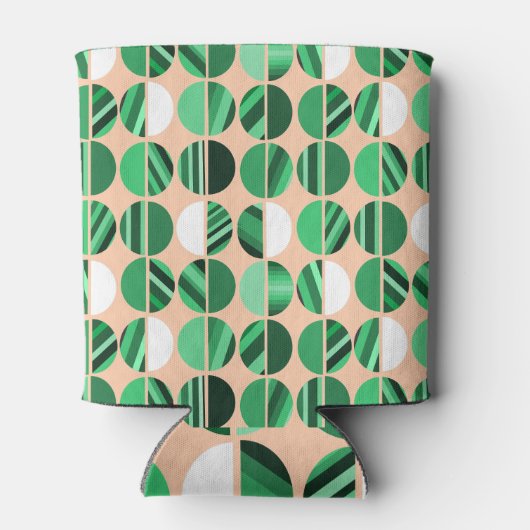 Rafraîchisseur Pour Canette Moitié ovale rayée verte (Dos)