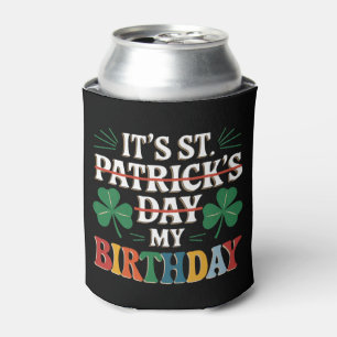 Rafraîchisseur Pour Canette Mon anniversaire St Patrick's Day 2025 Shamrock dr