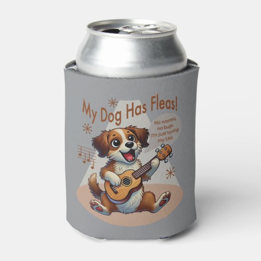 Rafraîchisseur Pour Canette Mon Chien A Fleas Ukulele Tuning Chanson (Can devant)
