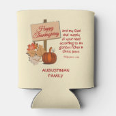 Rafraîchisseur Pour Canette Mon Dieu Apportera | BON THANKSGIVING (Dos)