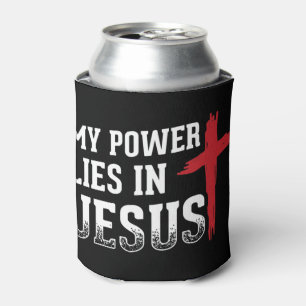 Rafraîchisseur Pour Canette Mon Pouvoir Est En Jésus Croix Dieu Chemise Chréti