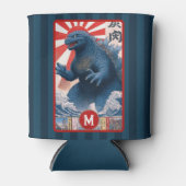 Rafraîchisseur Pour Canette Monogram Blue Lizard Monster Bold Retro Cool Fun (Devant)