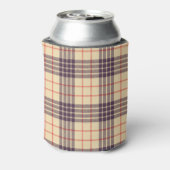 Rafraîchisseur Pour Canette Monogram, élégant clan écossais beige plaid tartan (Can Dos)