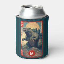 Monogram Green Asian Lizard Monster Retro Bold Fun