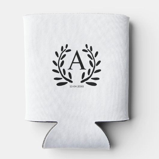 RAFRAÎCHISSEUR POUR CANETTE MONOGRAM GROOMSMAN AJOUTER ANNÉE DATE NOM DONS (Dos)