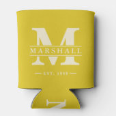 Rafraîchisseur Pour Canette Monogram & Name Overlay  Dark Lemon (Dos)