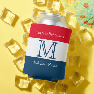Rafraîchisseur Pour Canette MONOGRAM Rouge Bleu Bleu Bleu Bleu Bleu Couleur So