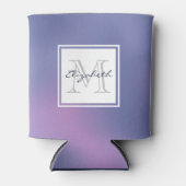 Rafraîchisseur Pour Canette Monogramme Abstrait moderne violet et rose (Devant)