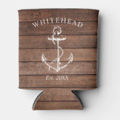 Rafraîchisseur Pour Canette Monogramme Ancre marine Bois Brown (Devant)