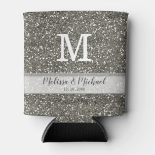 Rafraîchisseur Pour Canette Monogramme argenté de mariage de parties