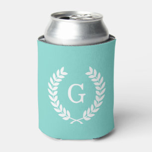 Rafraîchisseur Pour Canette Monogramme blanc d'initiale de guirlande de