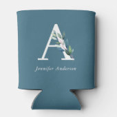 Rafraîchisseur Pour Canette Monogramme botanique délicat (Dos)