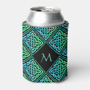 Rafraîchisseur Pour Canette Monogramme Celtic Knot Blue Green Can Cooler
