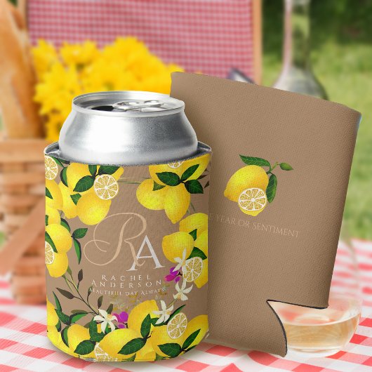 Rafraîchisseur Pour Canette Monogramme citron Brown