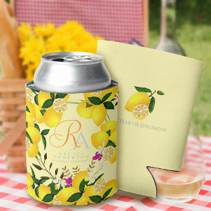 Rafraîchisseur Pour Canette Monogramme citron jaune