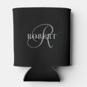 Rafraîchisseur Pour Canette Monogramme classique Nom initial (Dos)