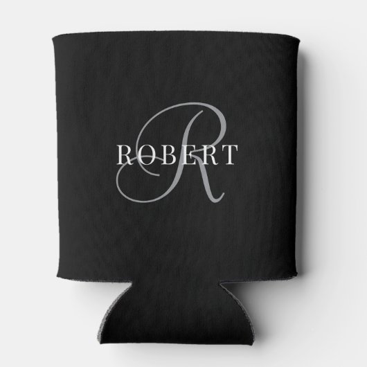 Rafraîchisseur Pour Canette Monogramme classique Nom initial (Dos)