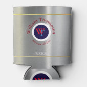 Rafraîchisseur Pour Canette monogramme de bière personnalisé (nom et initiales (Devant)
