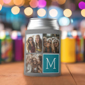 Rafraîchisseur Pour Canette Monogramme de collection de photos Turquoise et gr