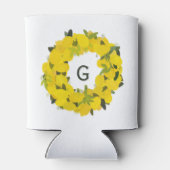 Rafraîchisseur Pour Canette Monogramme de couronne de citron peint à la main (Dos)