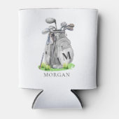 Rafraîchisseur Pour Canette Monogramme de Golf Nom (Devant)