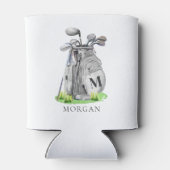 Rafraîchisseur Pour Canette Monogramme de Golf Nom (Dos)