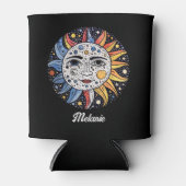 Rafraîchisseur Pour Canette Monogramme de la lune céleste moderne (Devant)