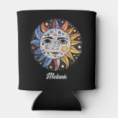 Rafraîchisseur Pour Canette Monogramme de la lune céleste moderne (Dos)