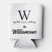 Rafraîchisseur Pour Canette Monogramme de nom de famille élégant (Devant)