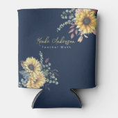 Rafraîchisseur Pour Canette Monogramme Elégant tournesol rustique Enseignant e (Devant)